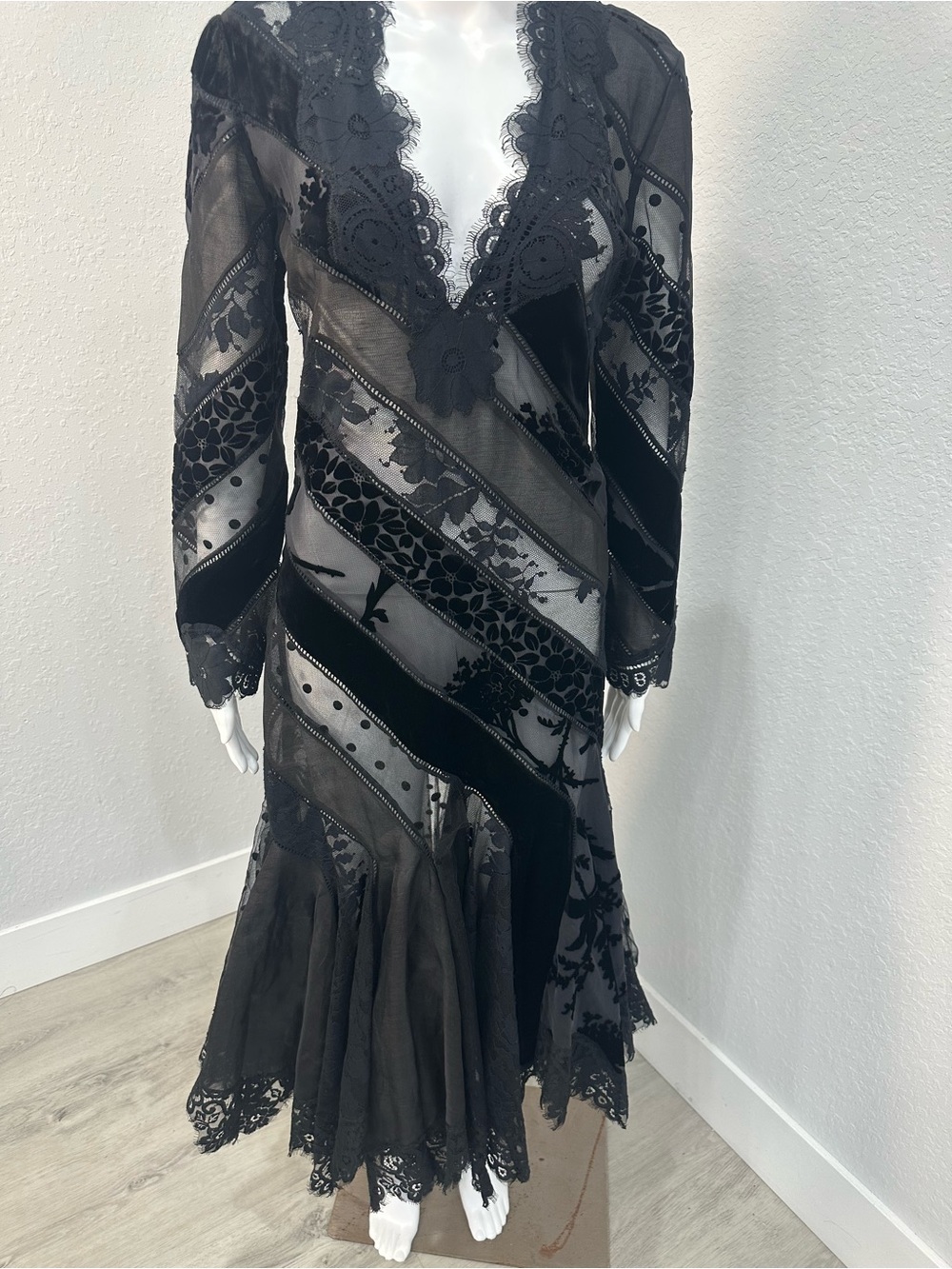 Zimmermann Lace Print Long Dress size 2